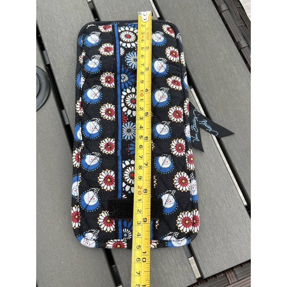 Vera Bradley Trifold Pocket Wallet Compact‎ Coin Purse Night Owl Red White Blue - Picture 6 of 10